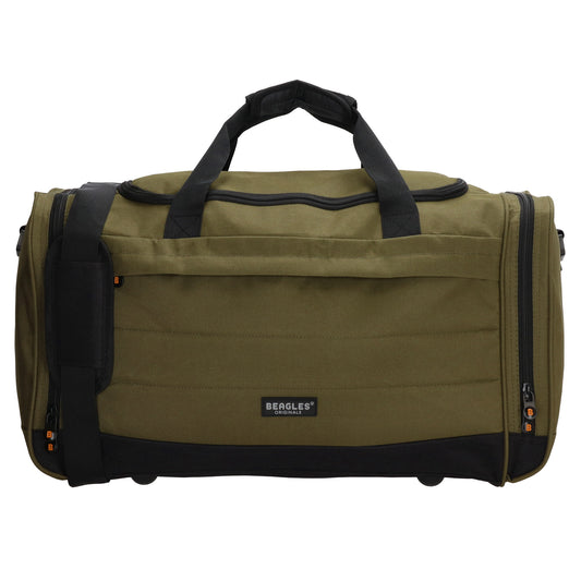 Reisetasche 55 x 30cm in Oliv|Grün mit Seitentaschen - leder-accessoires.com