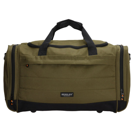Reisetasche 55 x 30cm in Oliv|Grün mit Seitentaschen - leder-accessoires.com
