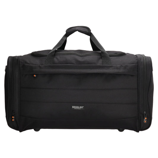 Reisetasche 65 x 34cm in Schwarz mit Seitentaschen - leder-accessoires.com
