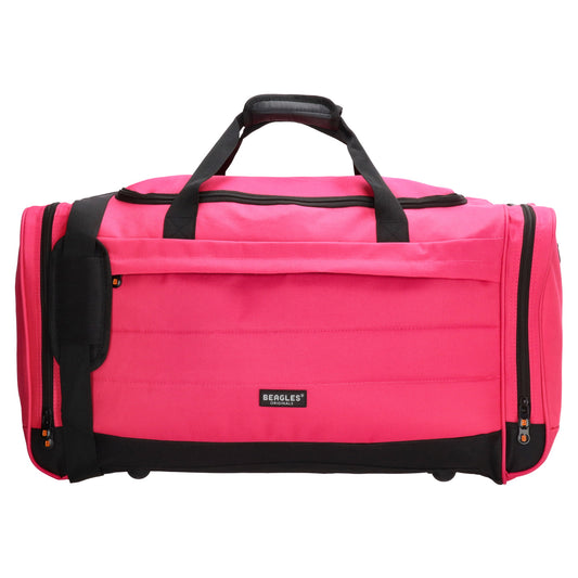 Reisetasche 65 x 34cm in Pink mit Seitentaschen - leder-accessoires.com