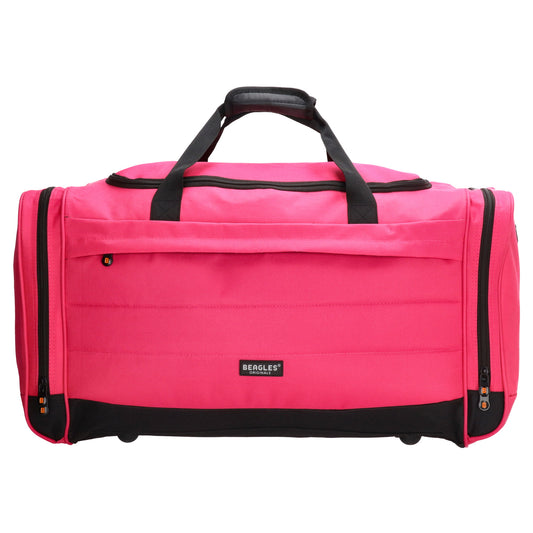 Reisetasche 65 x 34cm in Pink mit Seitentaschen - leder-accessoires.com