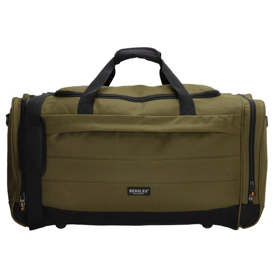 Reisetasche 65 x 34cm in Olivgrün mit Seitentaschen - leder-accessoires.com