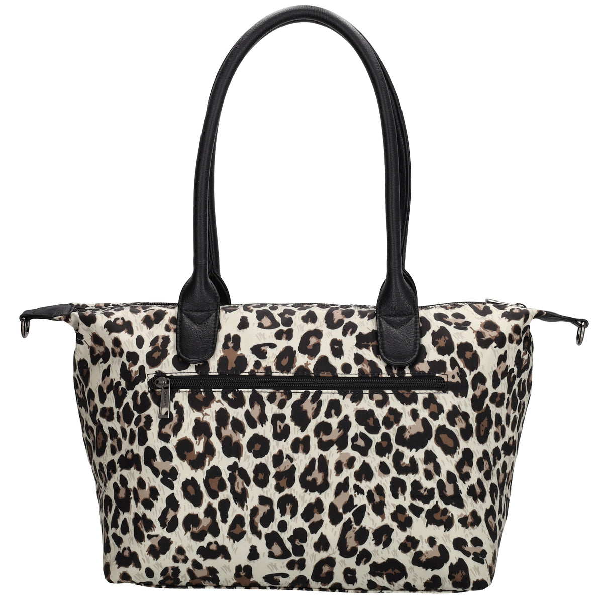 Schultertasche 42x25cm in Leo|Beige aus Nylon - leder-accessoires.com