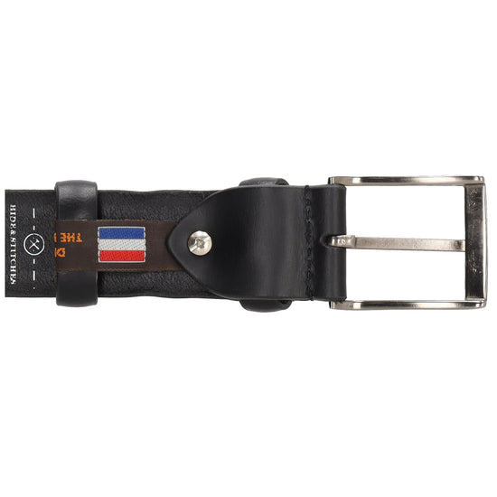 Schwarzer Ledergürtel Herren 3,5 cm – klassischer Businessgürtel - leder-accessoires.com