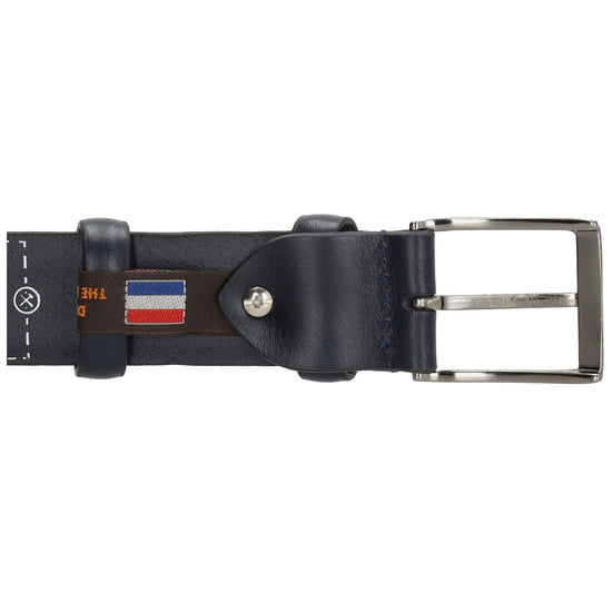 Herren Anzugsgürtel aus Leder 3,5 cm – Dunkelblau - leder-accessoires.com