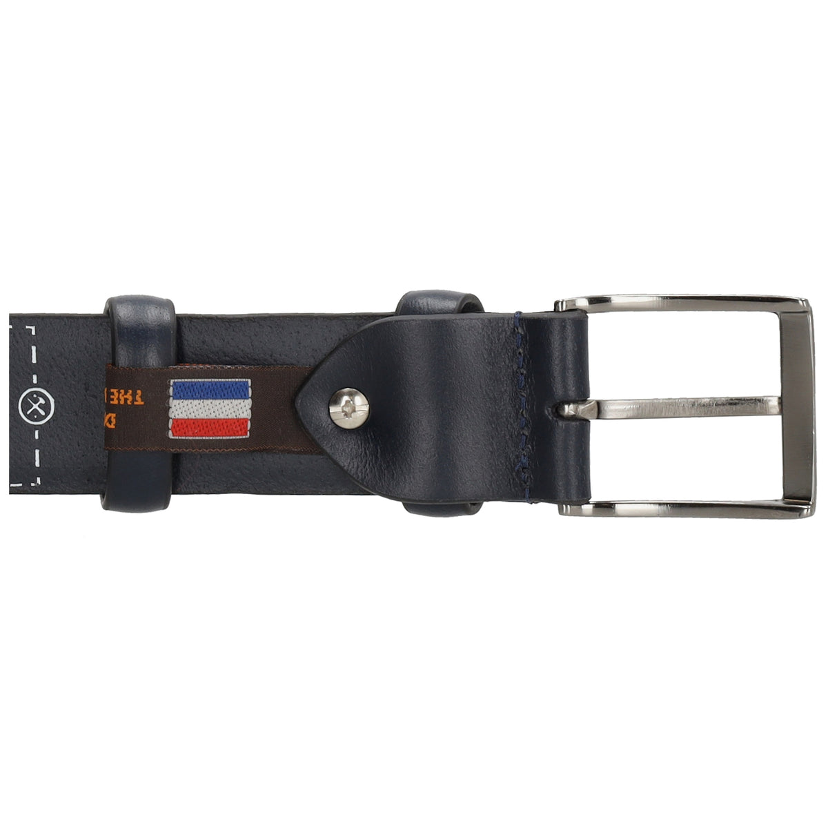 Herren Anzugsgürtel aus Leder 3,5 cm – Dunkelblau - leder-accessoires.com