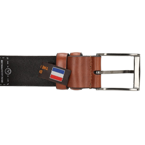 Herren Ledergürtel Cognac 3,5 cm – eleganter Anzugsgürtel - leder-accessoires.com