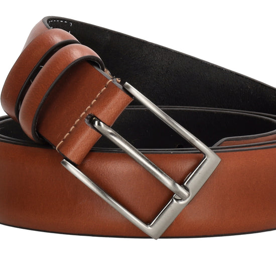 Herren Ledergürtel Cognac 3,5 cm – eleganter Anzugsgürtel - leder-accessoires.com