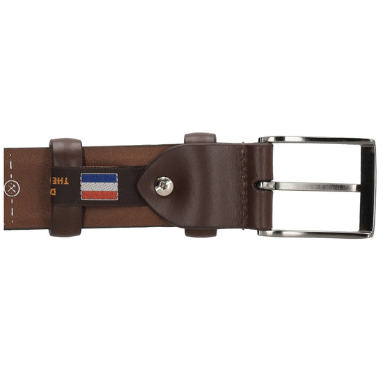 Herren Businessgürtel aus Leder 3,5 cm – Dunkelbraun - leder-accessoires.com