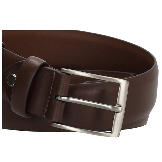 Herren Businessgürtel aus Leder 3,5 cm – Dunkelbraun - leder-accessoires.com