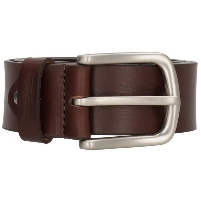 Brauner Leder Jeansgürtel 4cm Breite mit Silberschließe - leder-accessoires.com