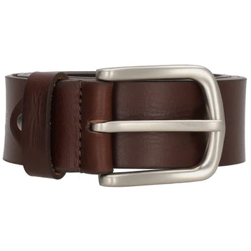 Brauner Leder Jeansgürtel 4cm Breite mit Silberschließe - leder-accessoires.com