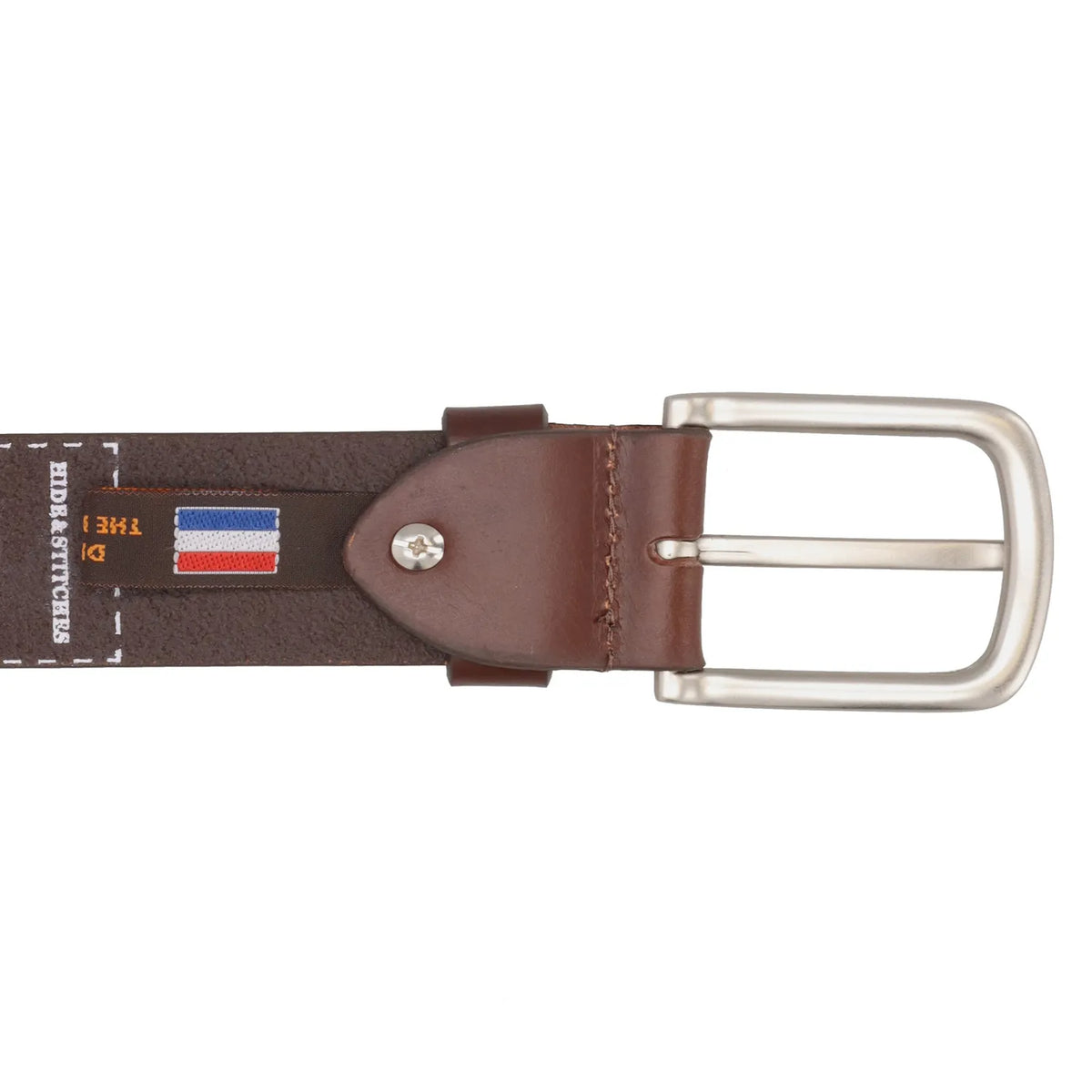 Brauner Leder Jeansgürtel 4cm Breite mit Silberschließe - leder-accessoires.com