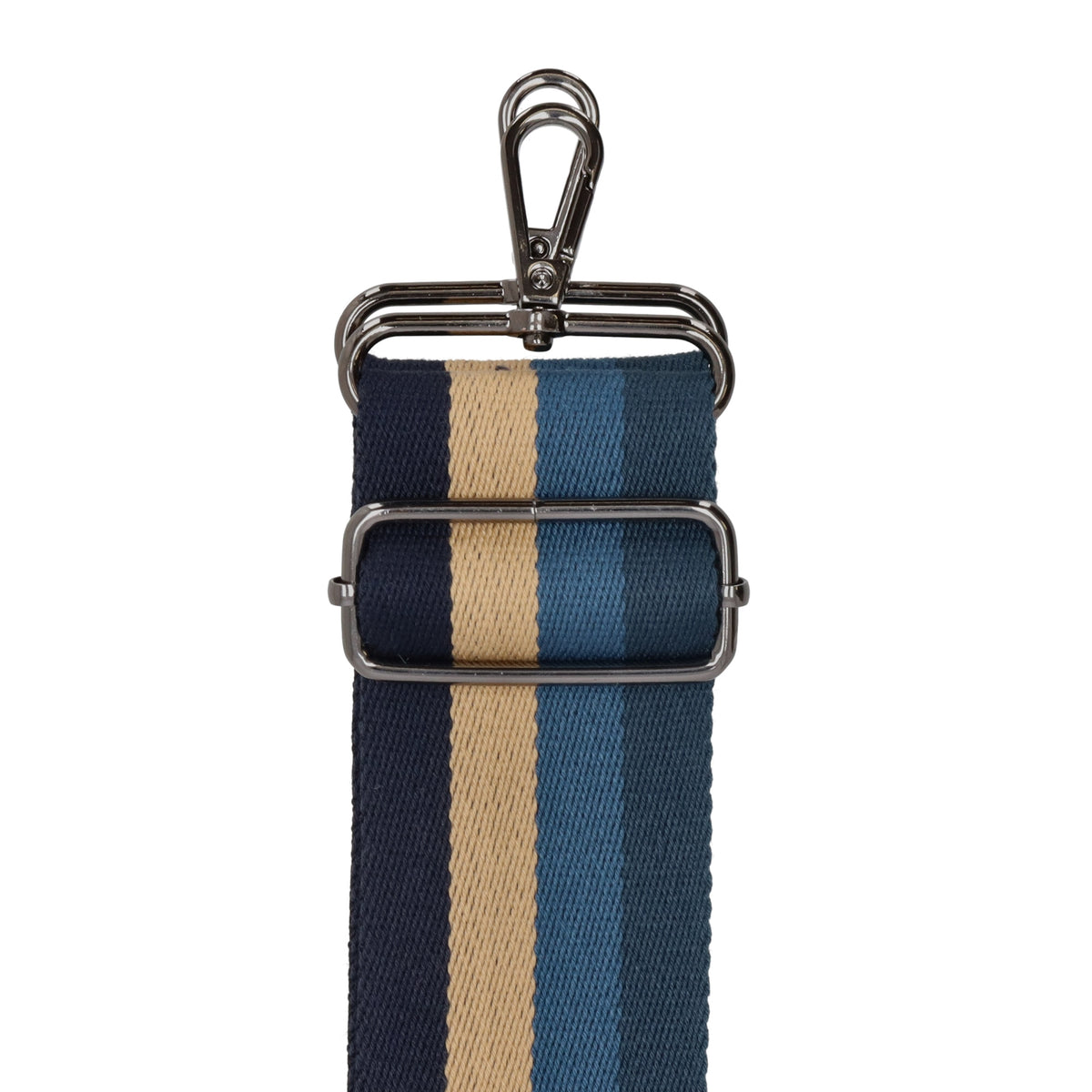 Taschenriemen|Wechselriemen 140cm in Blau|Beige|Marine gestreift - leder-accessoires.com