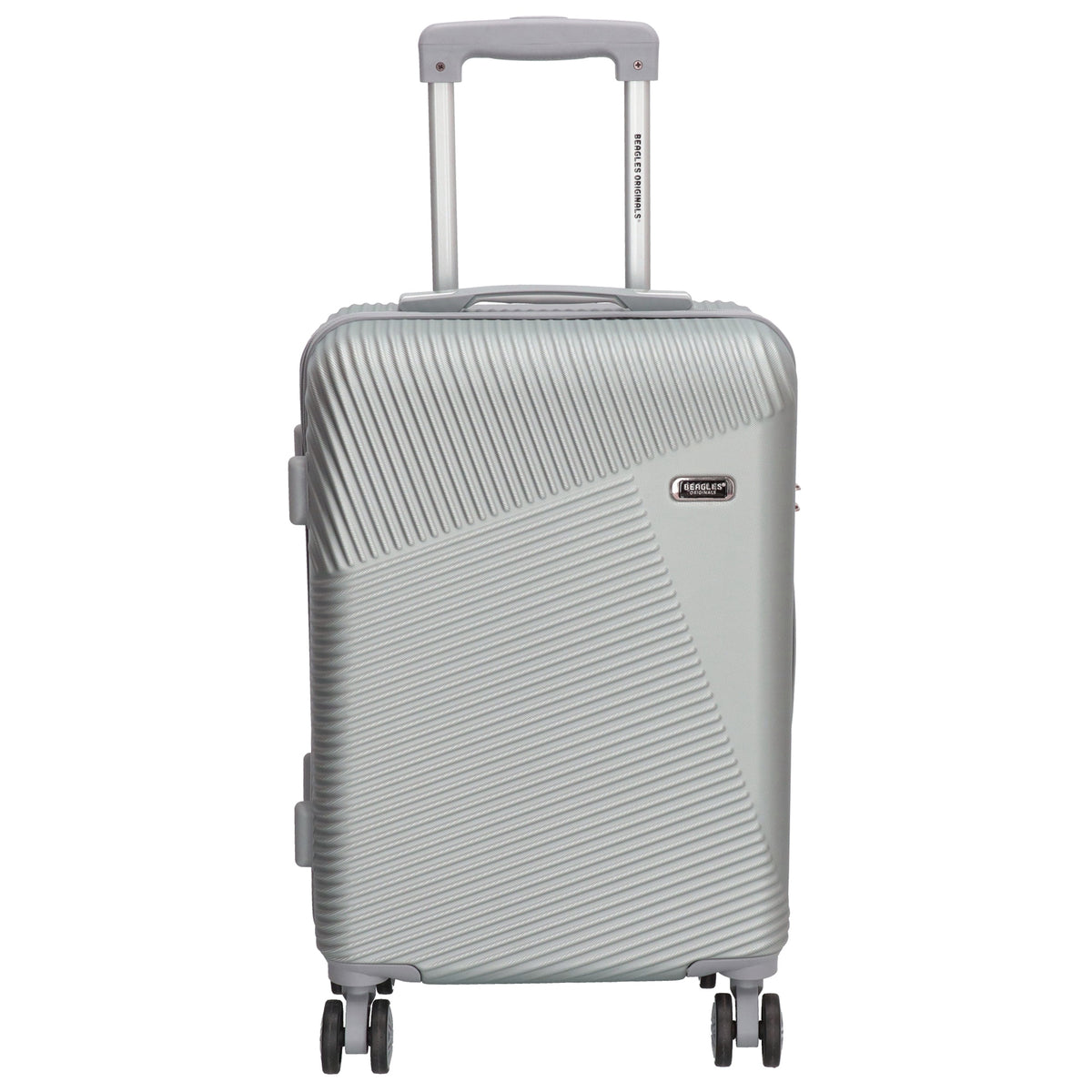 Reisetrolley|Bordgepäck 4-Rad 55cm in Silber aus ABS - leder-accessoires.com