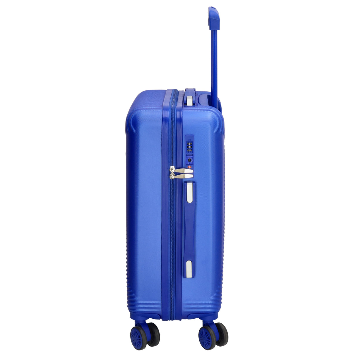 Reisetrolley|Bordgepäck 4-Rad 55cm in Stahlblau aus ABS - leder-accessoires.com