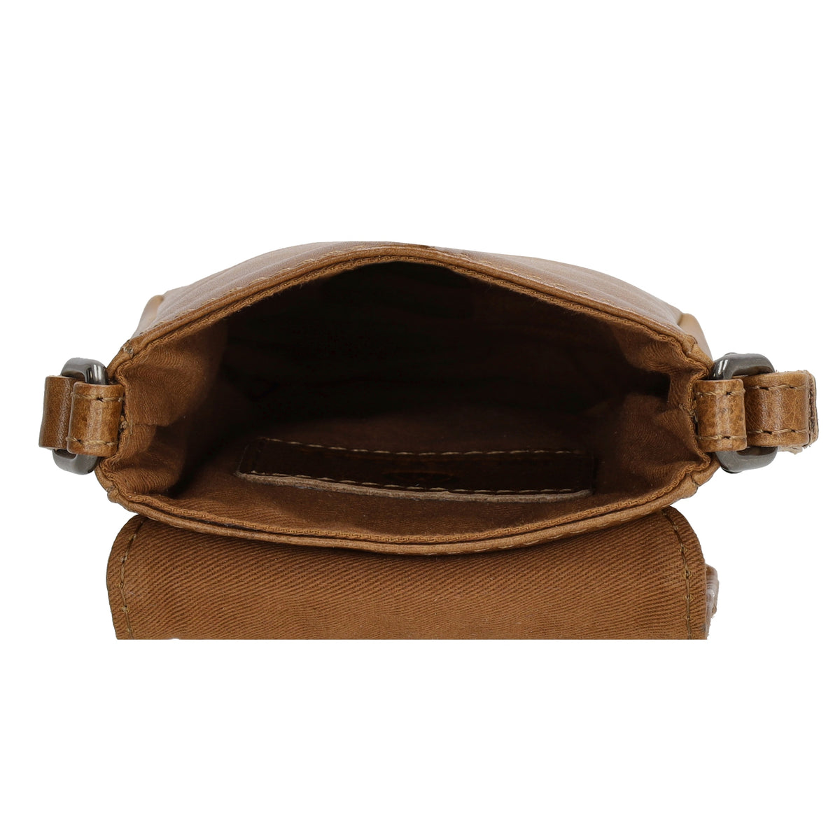 Handytasche| Minibag 10,5 x 16,5cm in Braun aus Leder mit Überschlag - leder-accessoires.com