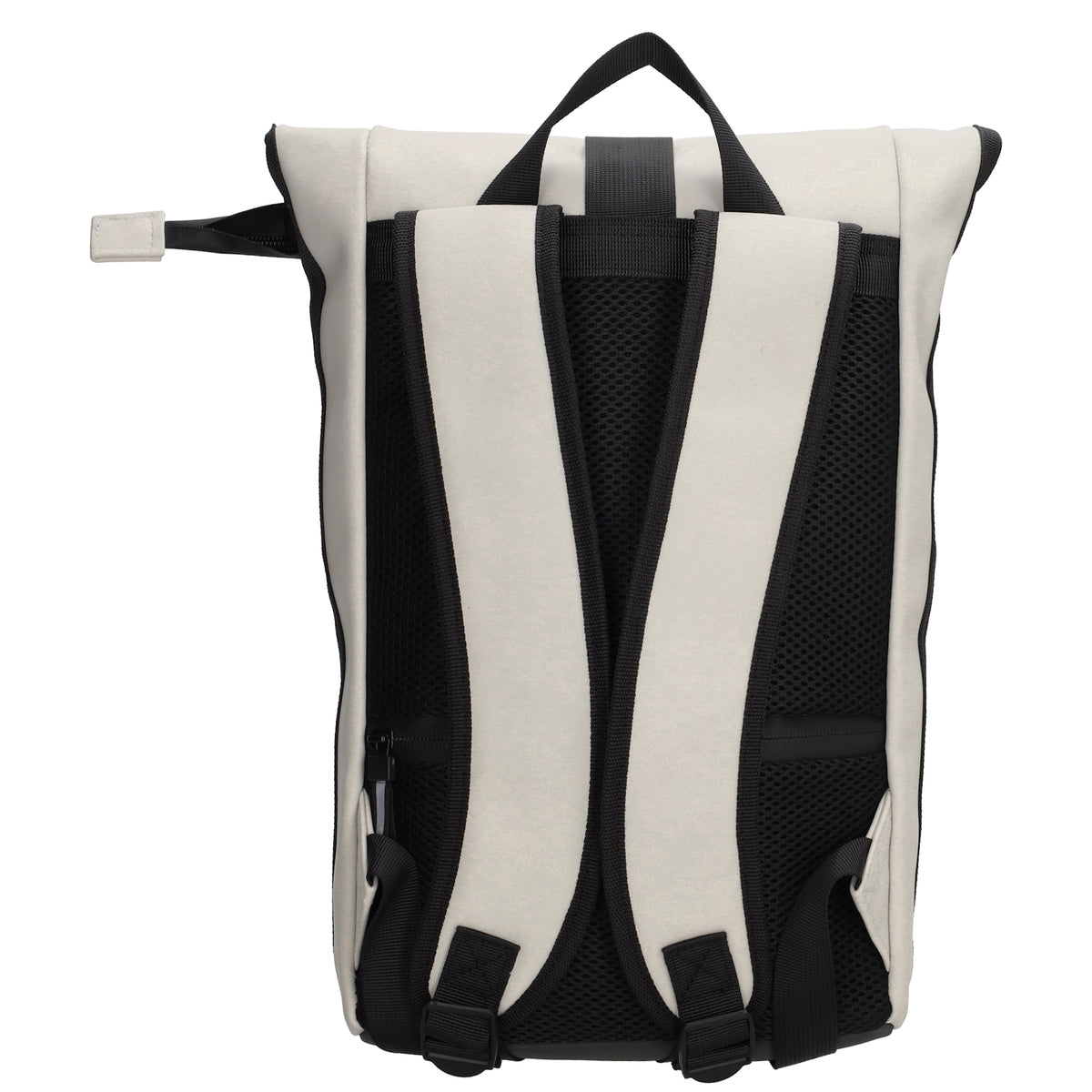 Rolltop-Rucksack 28x42cm in Grau mit Reißverschluss und Steckfach - leder-accessoires.com