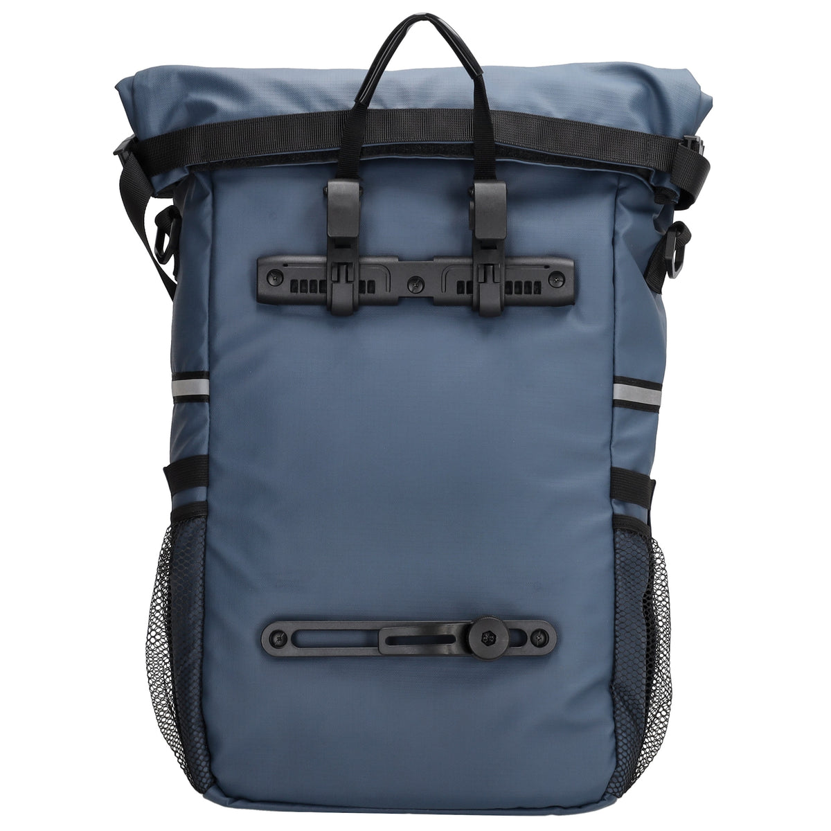 Fahrradtasche|Schultertasche mit Überschlag 48x26cm in Blau|Marine - leder-accessoires.com