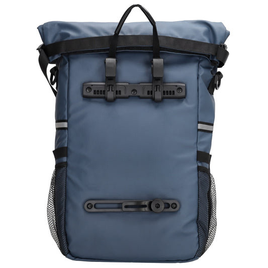 Fahrradtasche|Schultertasche mit Überschlag 48x26cm in Blau|Marine - leder-accessoires.com