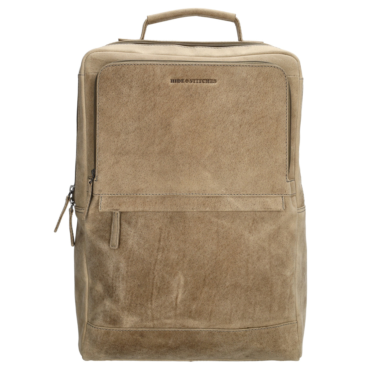 Businessrucksack 30x 41cm in Beige|Sand aus Leder - leder-accessoires.com