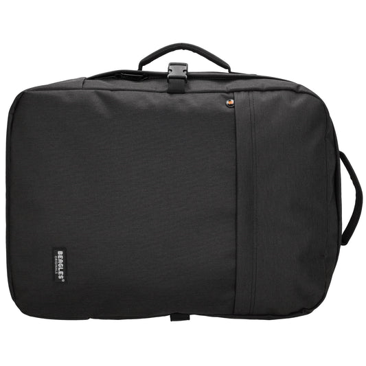 Rucksack-|Reisetaschenfunktion 36 x 50cm in Schwarz mit Reißverschluss - leder-accessoires.com
