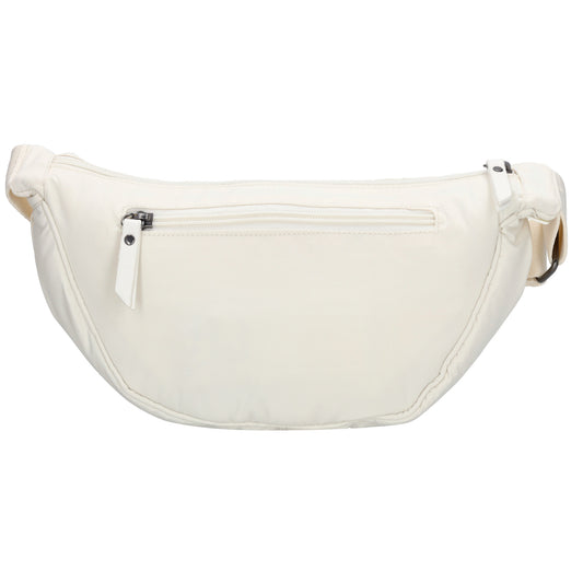 Weiße Bodybag 39x18 cm – Gepolsterte Crossbody - leder-accessoires.com
