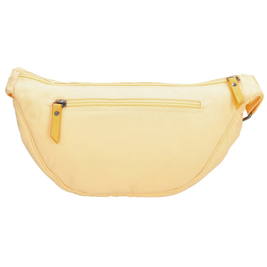 Gelbe Bodybag 39x18 cm – Gepolsterte Crossbody Tasche - leder-accessoires.com