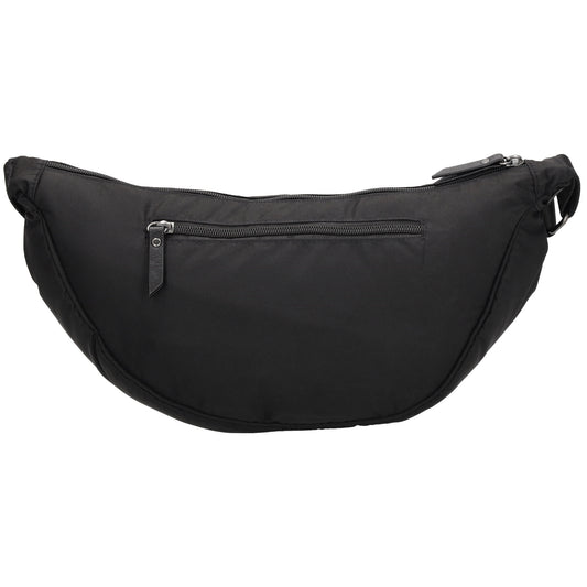 Bodybag 39x18cm in Schwarz mit Reißverschluss - leder-accessoires.com