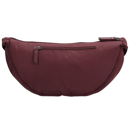 Bodybag 39x18cm in Weinrot|Burgunder mit Reißverschluss - leder-accessoires.com