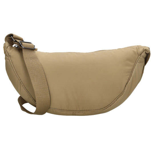 Bodybag 39x18cm in Taupe mit Reißverschluss - leder-accessoires.com