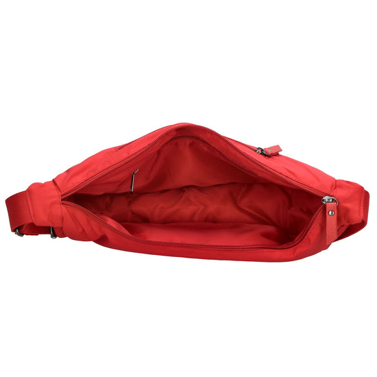 Bodybag 39x18cm in Rot mit Reißverschluss - leder-accessoires.com