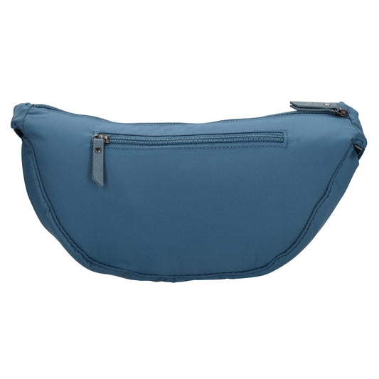 Bodybag 39x18cm in Jeansblau mit Reißverschluss - leder-accessoires.com
