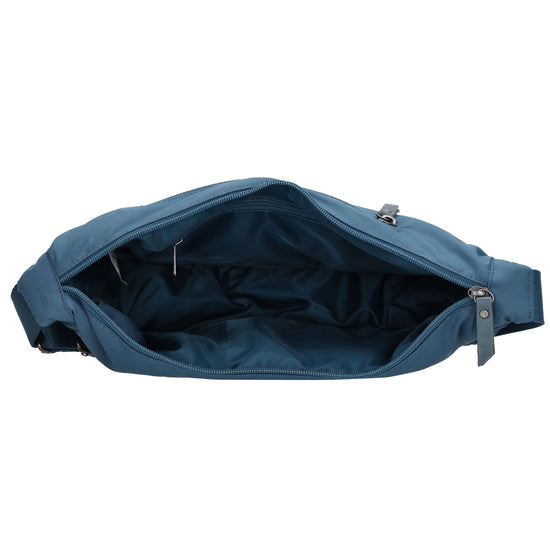 Bodybag 39x18cm in Jeansblau mit Reißverschluss - leder-accessoires.com