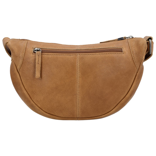 Braune Leder Bodybag 29x18 cm – Gepolsterte Gürteltasche - leder-accessoires.com