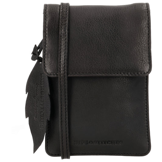 Handytasche | Minibag 19x13cm in Schwarz mit Überschlag