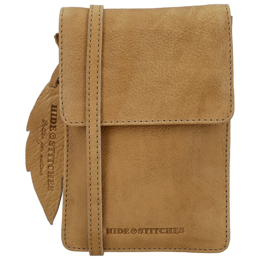 Handytasche | Minibag 19x13cm in Sand mit Überschlag