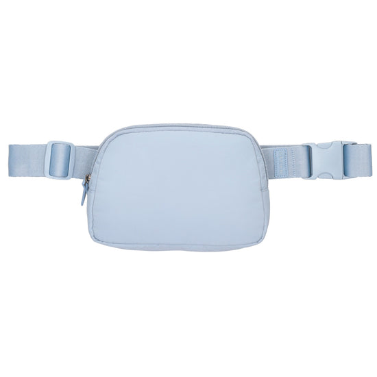 Bodybag|Gürteltasche 19,5 x 14cm in Hellblau wattiert - leder-accessoires.com