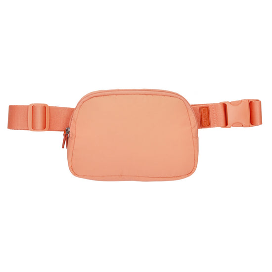 Bodybag|Gürteltasche 19,5 x 14cm in Aprikose wattiert - leder-accessoires.com