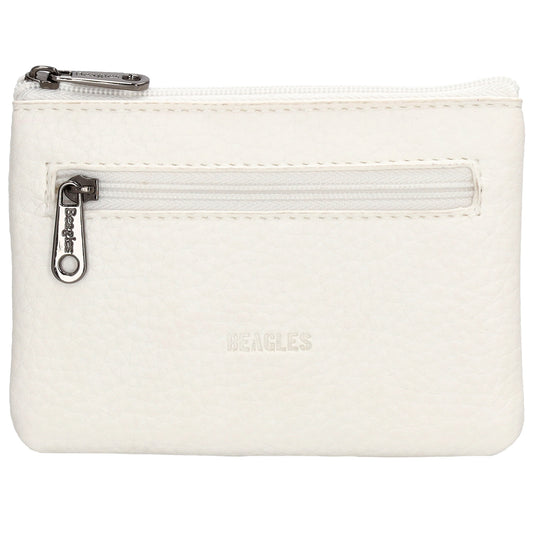 Schlüsseletui 12,5x9cm in Weiß mit Reißverschluss - leder-accessoires.com