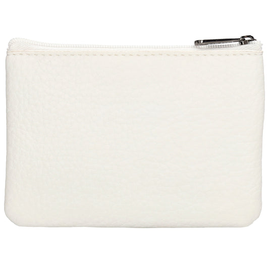 Schlüsseletui 12,5x9cm in Weiß mit Reißverschluss - leder-accessoires.com