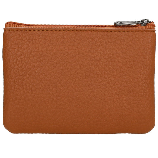 Schlüsseletui 12,5x9cm in Cognac mit Reißverschluss - leder-accessoires.com