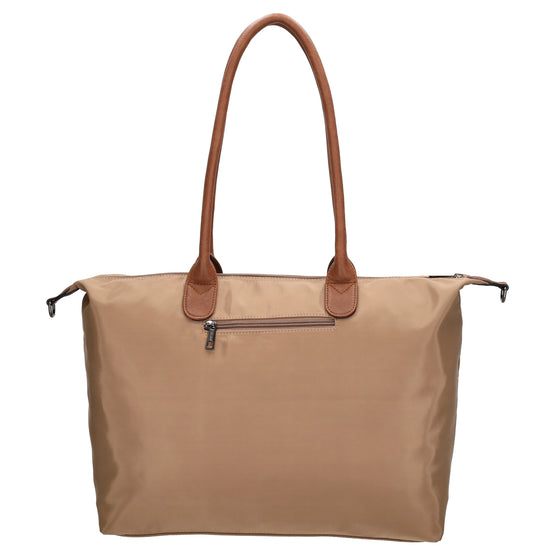Shopper 51x33cm Taupe aus Nylon|Polyester - leder-accessoires.com