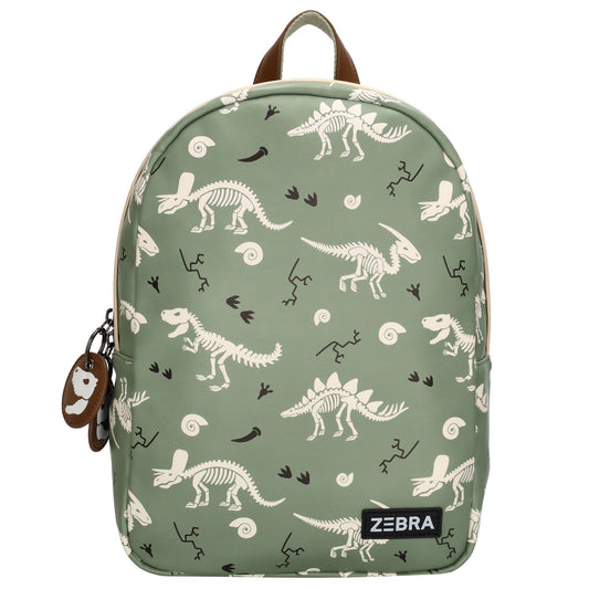 Kinderrucksack 25x35cm mit Dino-Muster in Grün - leder-accessoires.com