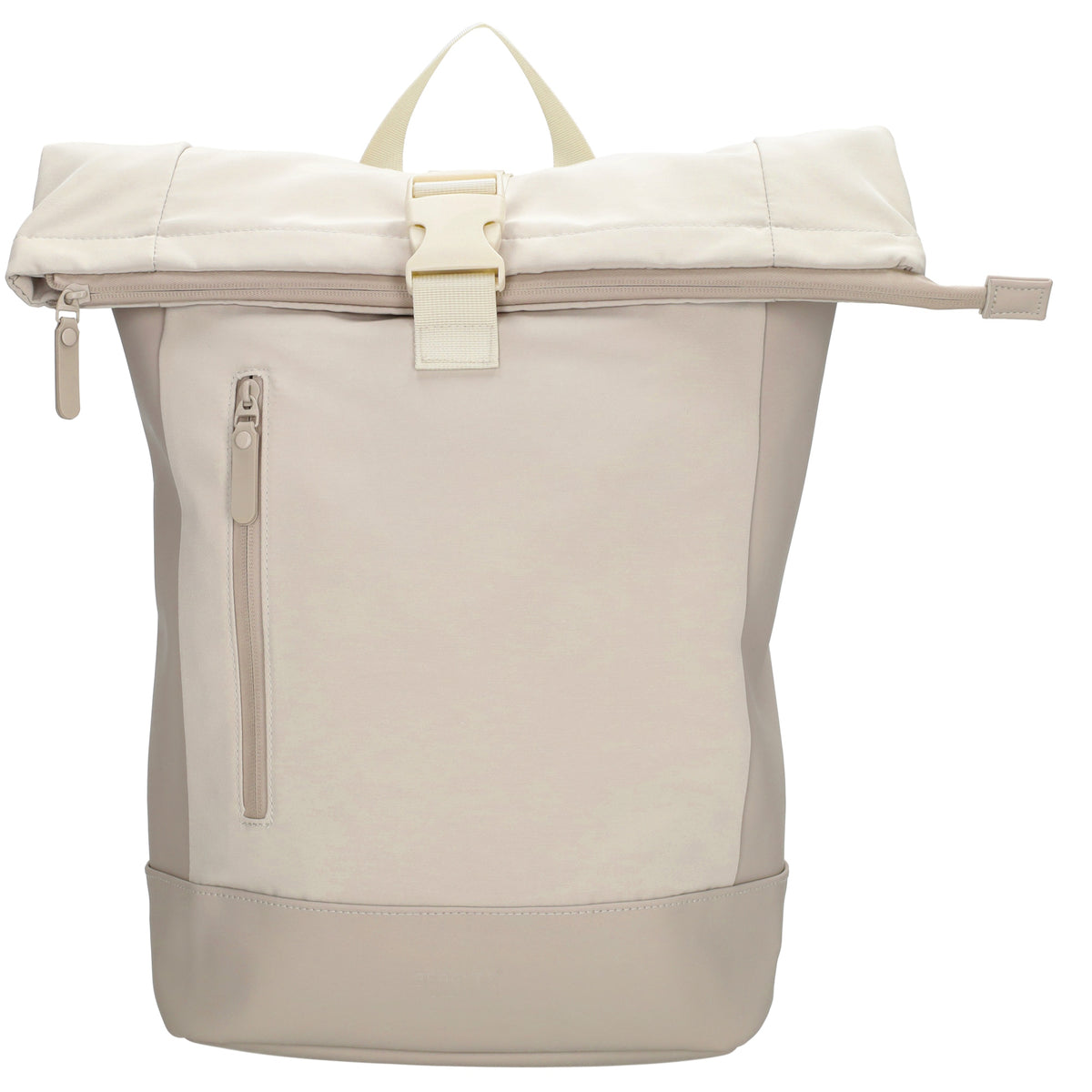 Rolltop-Rucksack 46x38cm in Creme mit Reißverschluss und Reißverschlussfach - leder-accessoires.com