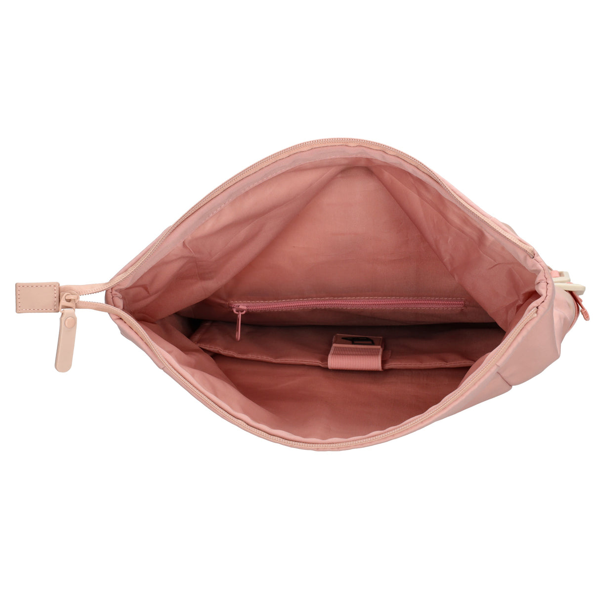 Rolltop-Rucksack 24x59cm in Rosé mit Reißverschluss und Reißverschlussfach - leder-accessoires.com