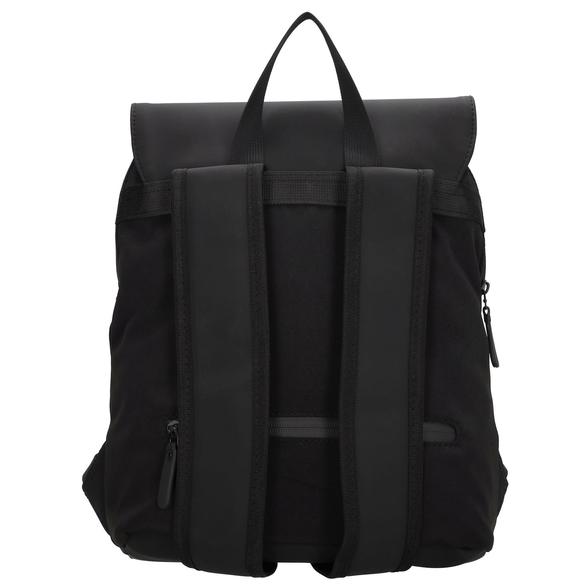 Rucksack 46x26,5x11,5cm in Schwarz mit Überschlag - leder-accessoires.com