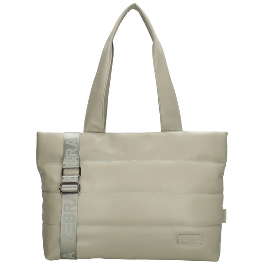 Shopper gesteppt 48x30cm in Mint aus Kunstleder - leder-accessoires.com
