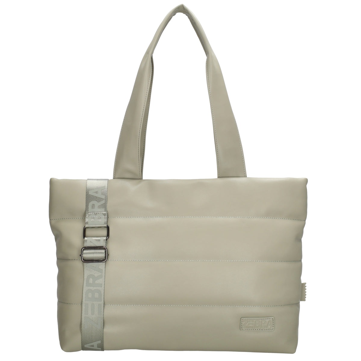 Shopper gesteppt 48x30cm in Mint aus Kunstleder - leder-accessoires.com