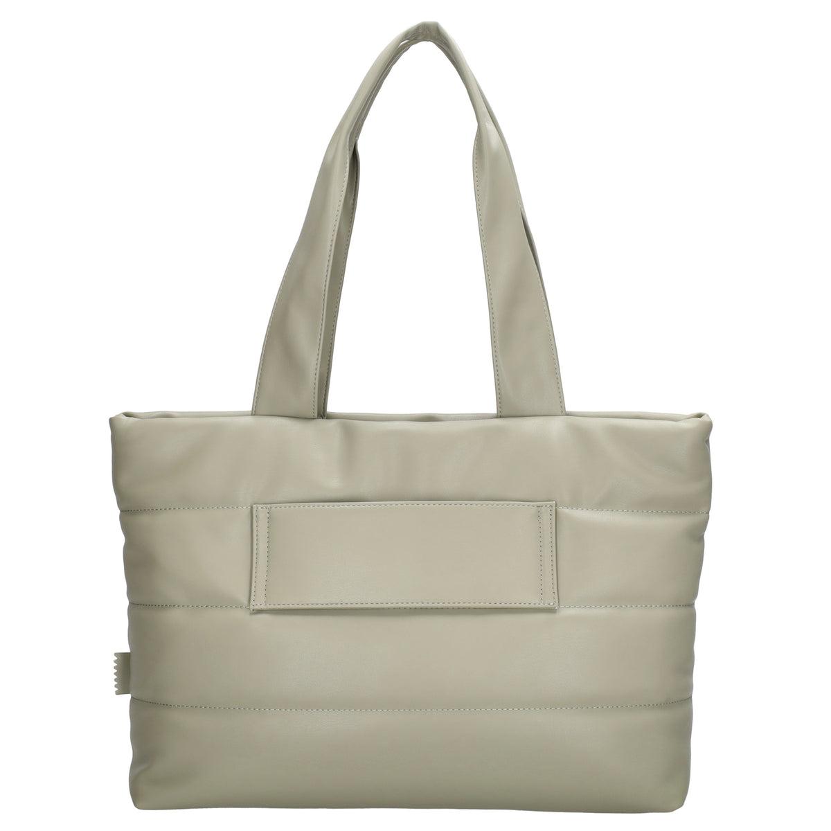 Shopper gesteppt 48x30cm in Mint aus Kunstleder - leder-accessoires.com